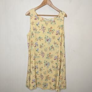 Vintage Eddie Bauer Floral Rayon Dress Sleeveless Hong Kong